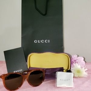 New GUCCI GG 3833/F/S 056EJ 57mm Tortoise Oversize